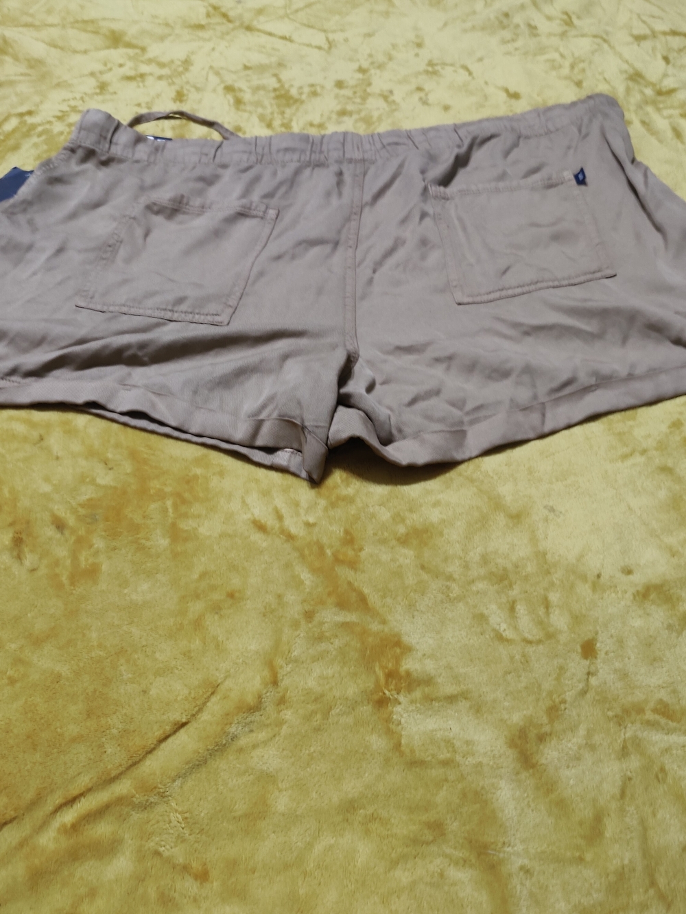 NEW XXL Casual Elastic Waist Beige Shorts
